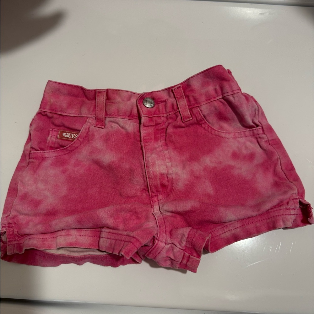 Vintage Guess Pink Tie-Dye Shorts